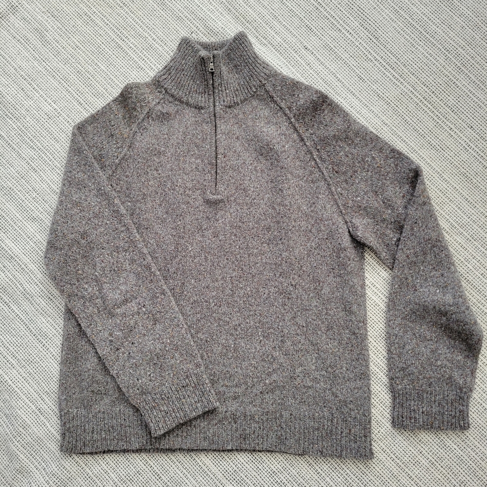 Wool Cashmere Quarter Zip Sweater Banana Republic